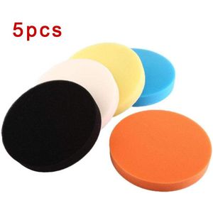 5 Stks/set 7 Inch Polijsten Waxen Buffing Elastische Spons Pads Kit Voor Samengestelde Auto Polijstmachine Universele Super Water Absorberende