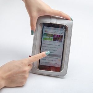 Touchscreen Mobiele Telefoon Zak Pu Leer Vrouwen Mini Crossbody Tassen Schoudertas Eenvoudige En Handtas Clutch Pocket