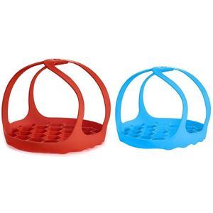 2 Pcs Snelkookpan Sling, bakvormen Sling Lifter Bpa-vrij Siliconen Ei Stoomboot Rack Anti-Brandwonden Stoomboot Insert