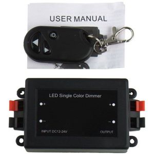 Superieure DC12-24V Draadloze Afstandsbediening LED Light Een Kleur Dimmer Controller Stijlvolle Wereldwijd Winkel