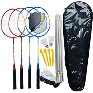 Outdoor Sport Badminton Set Badminton Rackets Birdies Netto Verstelbare Polls Strand Achtertuin Tennisbal Badminton Shuttle