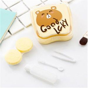 Vrouwen Meisjes Contact Lens Gevallen + Spiegel Contactlens Doos Kit Care Oplossing Fles Pincet Dragen Stick Container Case