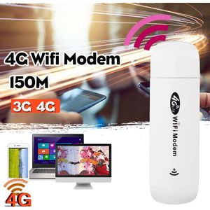 Draadloze WiFi Router 150Mbps USB Modem Draadloze Breedband Mobiele-Hotspot LTE 3G/4G Unlock Dongle met SIM Slot Stok Datum Kaart