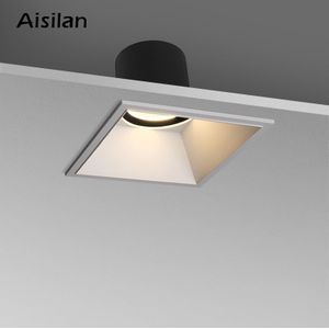 Aisilan Led Vierkante Ingebed Spots Thuis Villa Smalle Grens Lamp Inbouwdownlights Plafond Openingen Plafond Verlichting Cri 93