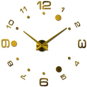 Wall Clock Random European Diy Clocks Quartz Watch Acrylic Mirror Sticker 3d Stickers Digital