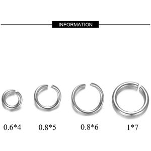 500 Stks/partij 3-8Mm Ringetje Rvs Karabijn Finding Sieraden Benodigdheden