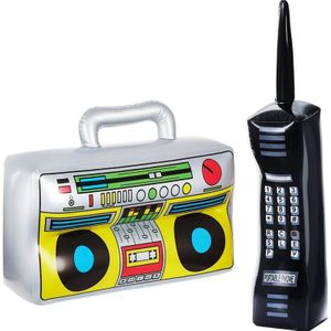 1/2 Stuks Opblaasbare Grappige Radio Boom Box Opblaasbare Mobiele Telefoon Props Pvc Opblaasbare Speelgoed Voor Party Decoraties Kids volwassen