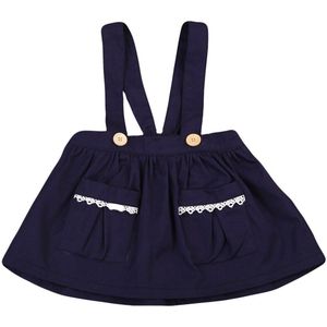 Leuke Baby Meisjes Rokken Peuter Katoen Blend Meisjes Mini Rok Mouwloze Marineblauw Infantils Meisje Herfst Winter Casual Rokken