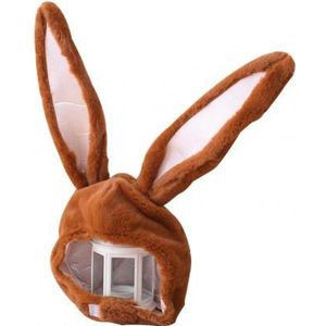 Japanse Leuke Pluche Grappige Oost Bunny Oren Cap Masker Volwassen Kids Halloween Party Cosplay Animal Hood Hat Winter Warm Kostuum