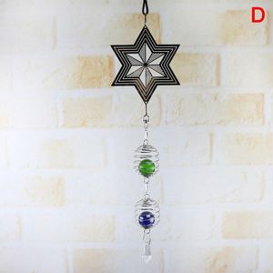 Nieuw 3D Metalen Opknoping Spinner Wind Chime Met Spiraal Staart Bal Center Home Decor XSD88