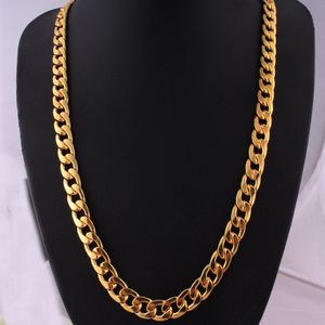 Vacuüm Galvaniseren KC Hip Hop Ketting Ketting Gouden Kleur Legering Ketting Punk Stijl Unisex Chain Mode-sieraden