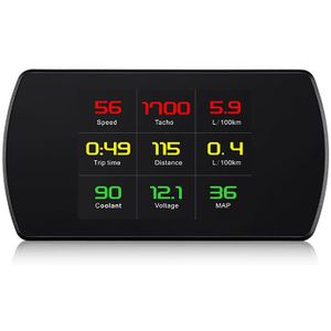 Auto Head Up Display On-Board Diagnostisch Digitale Snelheidsmeter RPM Tacho Brandstof OBD Smart Digitale Meter