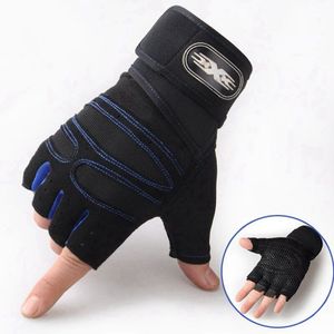 Mannen Fitness Crossfit Training Half Vinger Handschoenen Antislip Ademend Uitgebreide Polssteun Gewichtheffen Sport