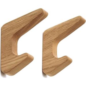 2Pcs Natuurlijke Hout Kleerhanger Japanse Stijl Muur Gemonteerde Kapstok Decoratieve Sleutelhouder Hoed Sjaal Handtas Opslag hanger Ba