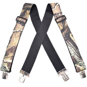 Heren Camouflage Bretels Met Sterke Clips Verstelbare Elastische Heavy Duty Bretels Broek Broeken Bandjes Riemen Tirantes Bretelles