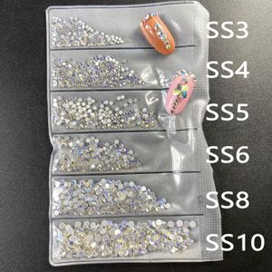 Yanruo Crystal Ab Strass Plaksteen Caviar Glas Diamant Mini Glitter Parel Mini Steentjes Manicure Nail Art Decoratie