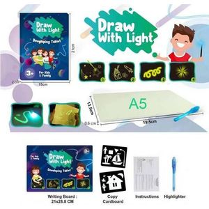 Magische Tekening Speelgoed Light Writing Pad Kids Kind Tekenen Schilderen Board Educatief Fun Tekening Speelgoed