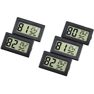 5 Pack Mini Digital Thermometer Hygrometer, Indoor Digital Electronic Temperature Humidity Gauge Meter LCD Display
