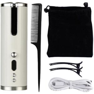 Automatische Haar Krultang Usb Opladen Hair Curler Draadloze Gegolfde Krultang Voor Haar Lcd Roterende Haar Waver Tool