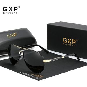 Gxp Mode Aluminium Pilot Zonnebril Gepolariseerde Zonnebril Mannen En Vrouwen Spiegel Meekleurende Lens Anti-Glare Rijden Eyewear