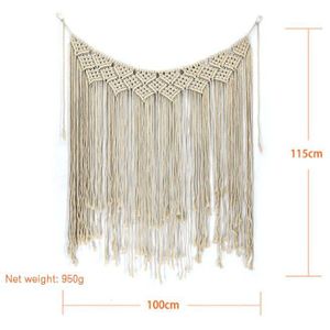 Macrame Tapestry Handgemaakte Geweven Macrame Muur Opknoping Wandtapijten Leaf Veer Boho Decoratie Home Decor Esthetische Wandtapijt