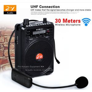 ZY Audio Professionele Draagbare Voice Versterker Megafoon Luidspreker Booster PA Systeem USB Draadloze Microfoon Voor Leraar Gids