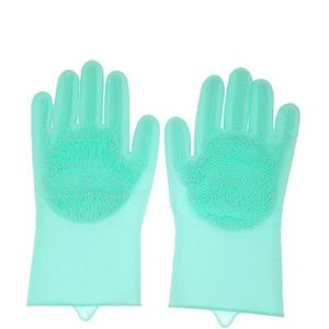1 Paar Silicone Cleaning Handschoenen Keuken Magic Siliconen Schotel Wassen Handschoen Voor Huishoudelijke Scrubber Rubber Keuken Clean Tool
