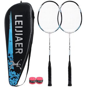 1 Paar Geïntegreerde Badminton Racket Set Professionele Carbon Composiet Badminton Racket Hoogwaardige Badminton Racket