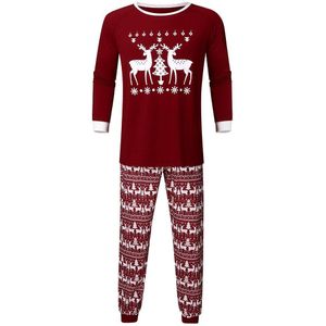Familie Pyjama Nachtkleding mannen Kerst Outfits Set pyjamabroek rood winter pijama hombre 2 stuk set d91116
