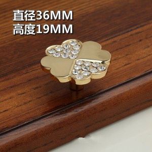 10 stks 36mm Kristal liefde bloem Kast Knoppen Deur Handgrepen Kast Lade Kast Meubels Handvat Knoppen