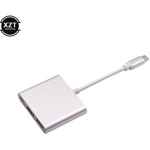 Type C Splitter Usb C Naar Hdmi Usb 3.0 Opladen Adapter Converter Type-C Dongle Dock Adapter Voor Macbook pro Accessoires