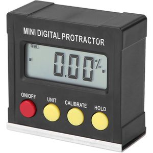 360 Graden Zwart Mini Digitale Gradenboog Inclinometer Elektronische Niveau Doos Magnetische Base Meetinstrumenten