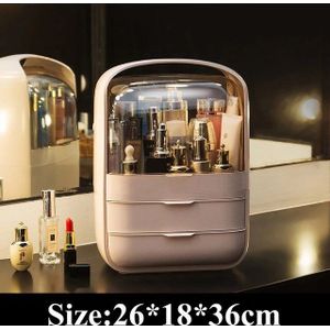 Mode Acryl Vrouwen Cosmetische Box Transparen Beauty Kits Organisator Toilettas Make-Up Opbergdoos Waterdichte Mode Cosmetische Geval