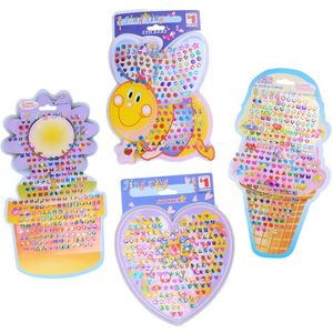 4 Stks/set Mooie Kid Meisje Crystal Stick Earring Sticker Speelgoed Body Bag Party Sieraden
