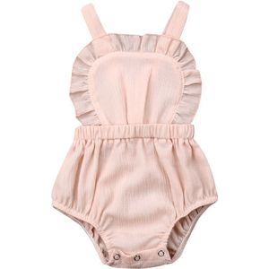 Pasgeboren Baby Baby Meisje Kleding Mouwloze Romper Katoen Linnen Outfit Zomer