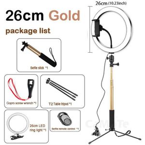 Tiktok 10 Inch 5600K Led Ring 10 Inch Licht Lamp Dimbare Fotografie Studio Telefoon Video Met 150 Cm Statief selfie Stok & Usb Plug