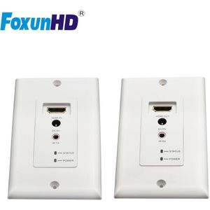 60 M Hdmi Wallplate Extender Meer dan Enkele Cat5e/6 Kabel Met 3D Full Hd 1080 P EW60 Hdmi Extender ir