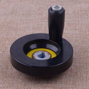 63Mm M6 Zwart Lood Schroef Staaf Hand Wiel Met Revolving Handvat Grip Voor Draaibank Cnc Zwengelen Freesmachine