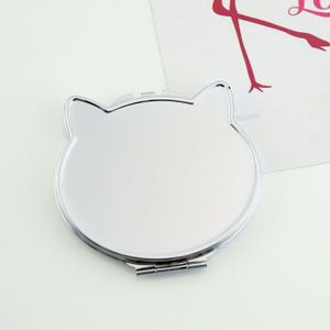 Dubbelzijdige Cosmetische Spiegel Pocket Compact Make-Up Spiegel Ronde Hart Folding Make Up Spiegel Reizen Draagbare Vergrootglas Spiegel