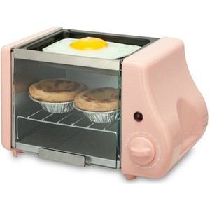 2 In 1 Mini Elektrische Bakken Bakkerij Roast Oven Grill Gebakken Eieren Omelet Koekenpan Ontbijt Machine Brood Broodrooster