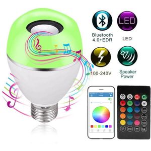 Bluetooth Muziek Light LED Wireless Light Speaker RGB Smart Muziek Lamp E26 Base Kleur Veranderende Met Afstandsbediening Decoraties