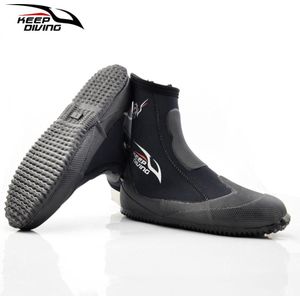 5Mm Neopreen Duiken Laarzen Water Schoenen Vulkaniseren Winter Koude Proof Hoge Bovenste Warme Vinnen Onderwatervissers Schoenen