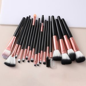 Fjer Make-Up Kwasten Premium Synthetische Eye Borstels Kit Voor Blending Oogschaduw Concealer Eyeliner Borstel (Rose Goud)