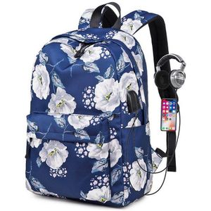 Tieners School Rugzak Set Meisjes Vrouwen Schooltassen Lichtgewicht Waterdichte Nylon Reizen Bloemen Kids Bookbags Casual Dagrugzak