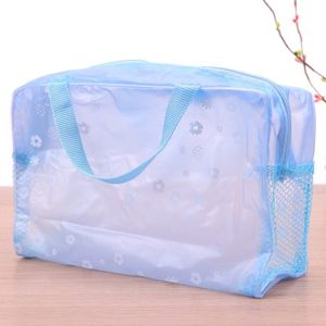 Make-Up Tas Pvc Bloemen Transparante Cosmetische Tas Toilettas Wash Make Up Bag Pouch Reizen Necessarie Organizer Bag