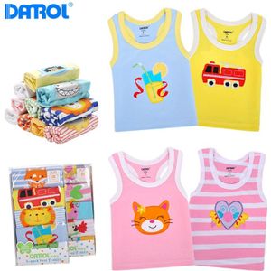 DANROL (5 stuks/partij) baby jongen meisjes katoenen ondergoed Pasgeboren Zuigelingen vest kids mouwloze T-shirt kinderen kleding babys tees