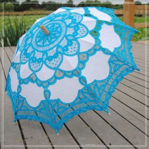 Battenburg Kanten Parasol En Fan Set Bruiloft Paraplu Fan Set Lace Fan En Wedding Umbrella Kanten Parasol