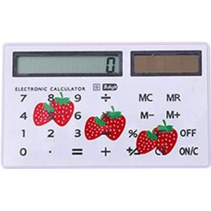 Cute Stationery Card Portable Calculator Mini Handheld Ultra-Thin Card Calculator Solar Power Small Slim Pocket Calculator