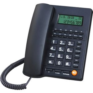 Mode Grote Knop Dual Interface Mobiele Telefoon Zonder Batterij Caller ID Vaste Telefoon Vaste Voor Home Office Hotel
