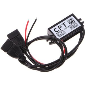 Dc Dc Converter 12V Naar 5V 3A Dubbele 2 Usb Auto Voeding Voltage Step Down Regulator